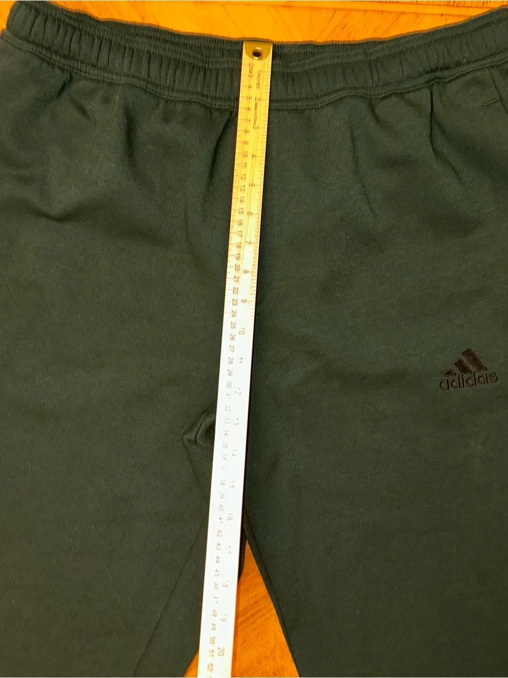 Adidas Fleece Tapered Pants Men’s Size XL Green Zip Ankles Logo Drawstrings
